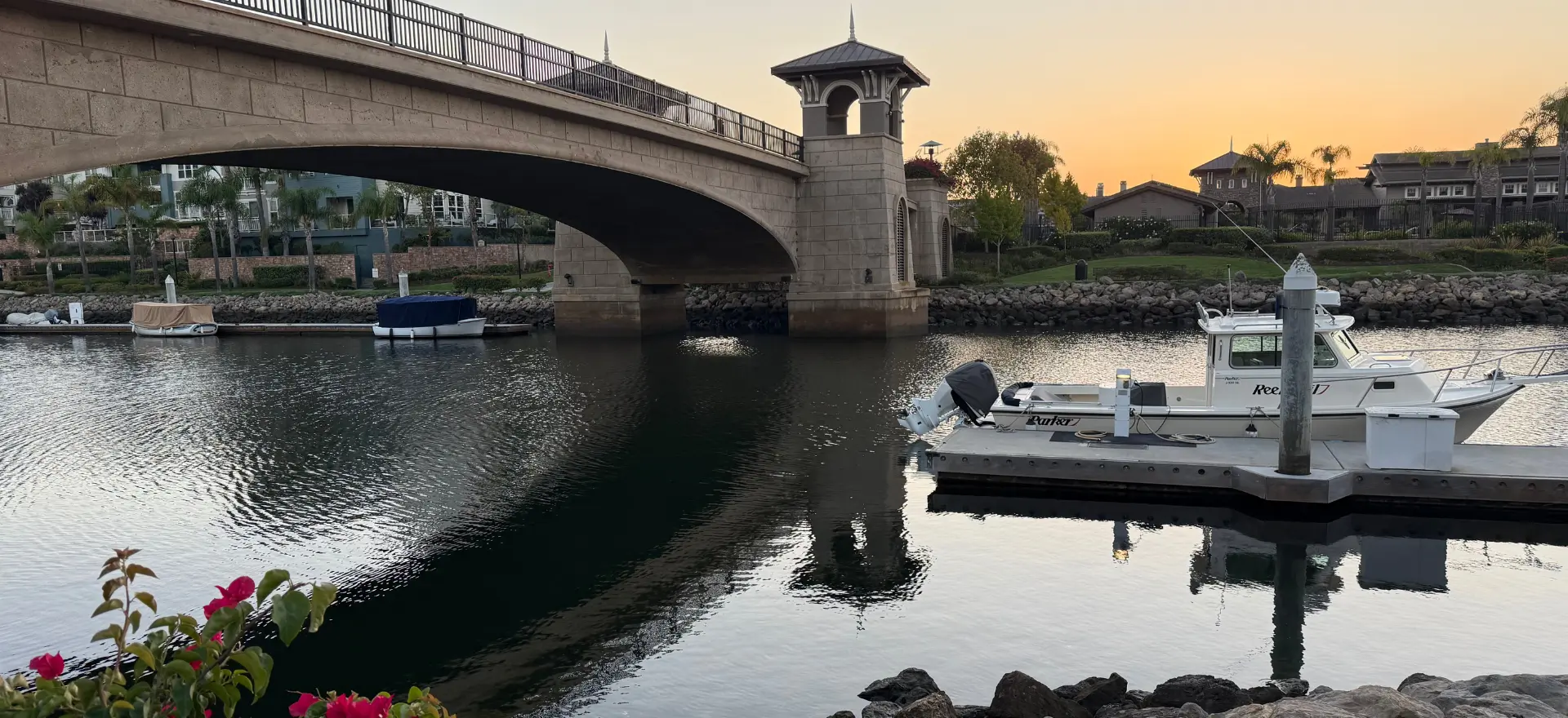 sea bridge with boat